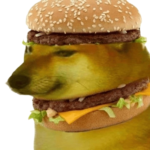 Cheems as a burger